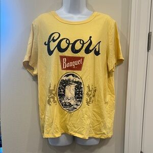 Coors Banquet Yellow Graphic T-Shirt- XXL